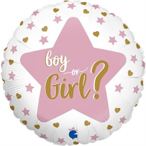  Фольгированный шар «Boy or Girl» круглый