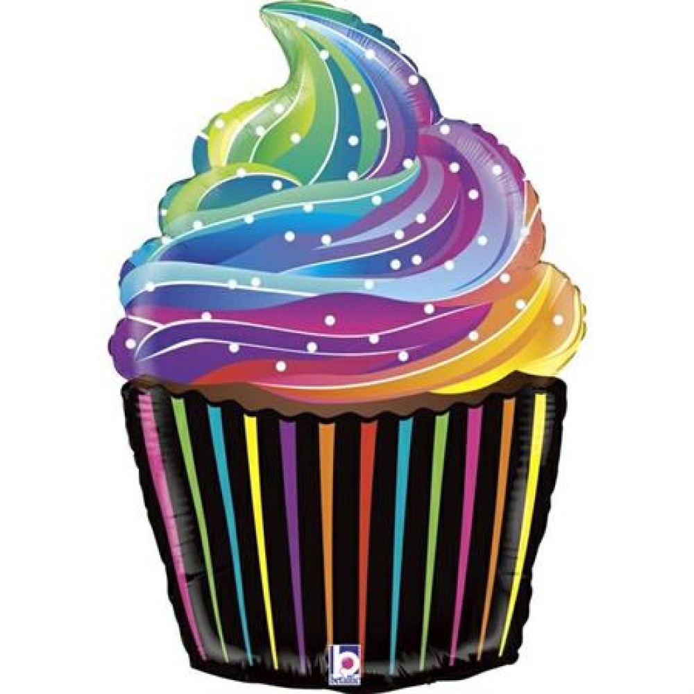 Foil balloon «MUFFIN», rainbow