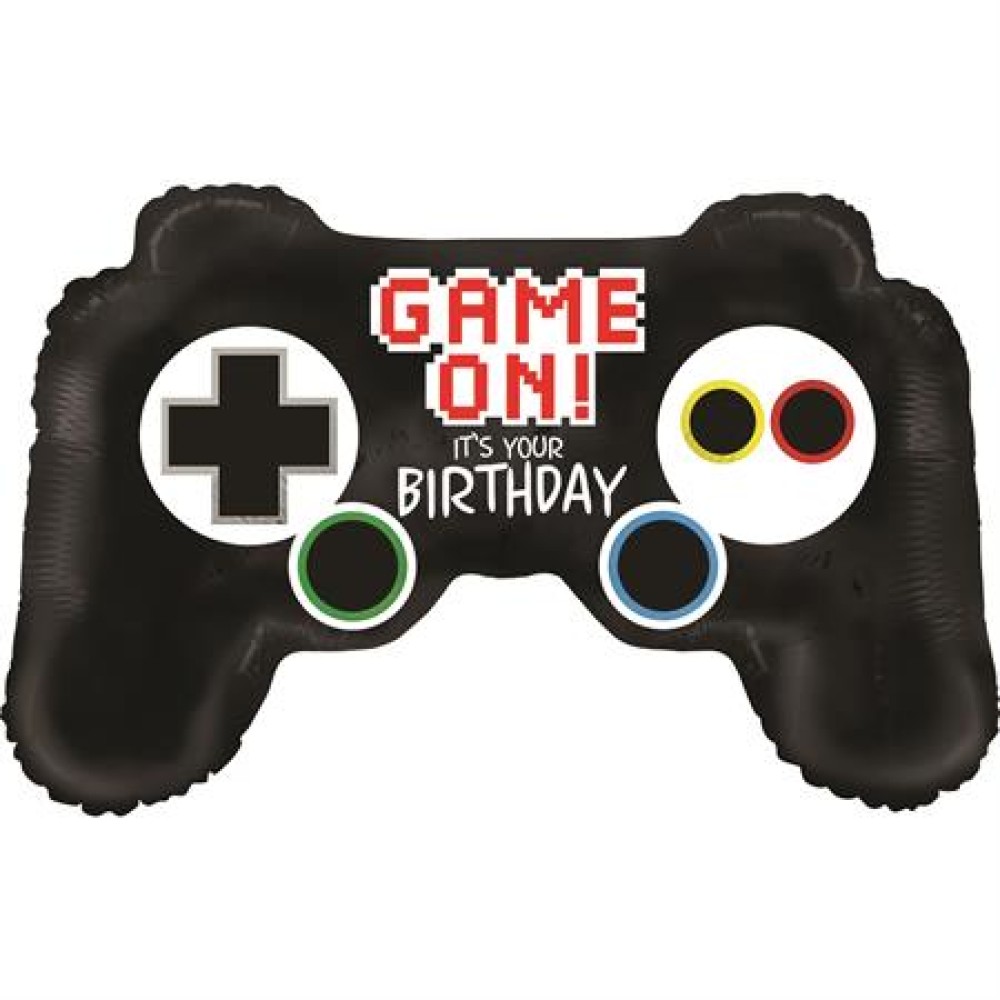 Foil balloon «GAME CONTROLLER», black