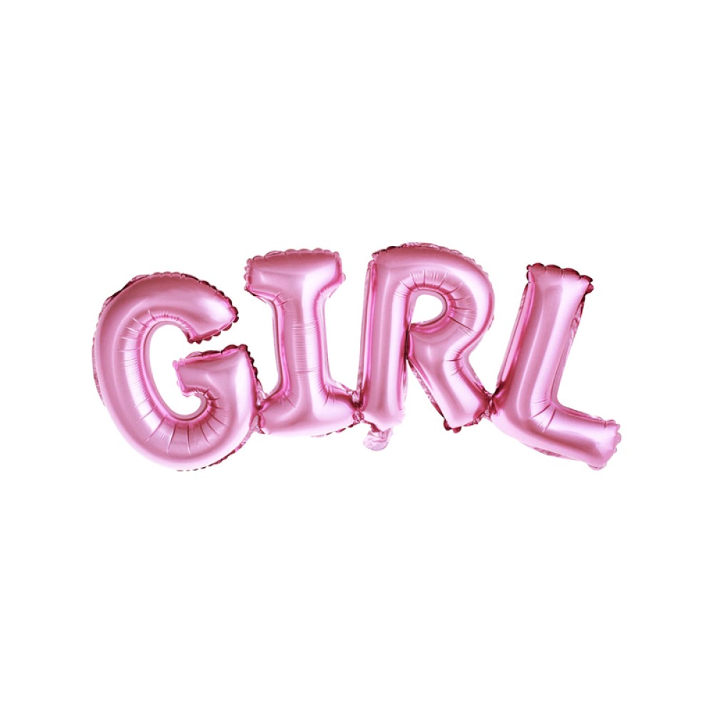 Foil balloon letters «GIRL», pink