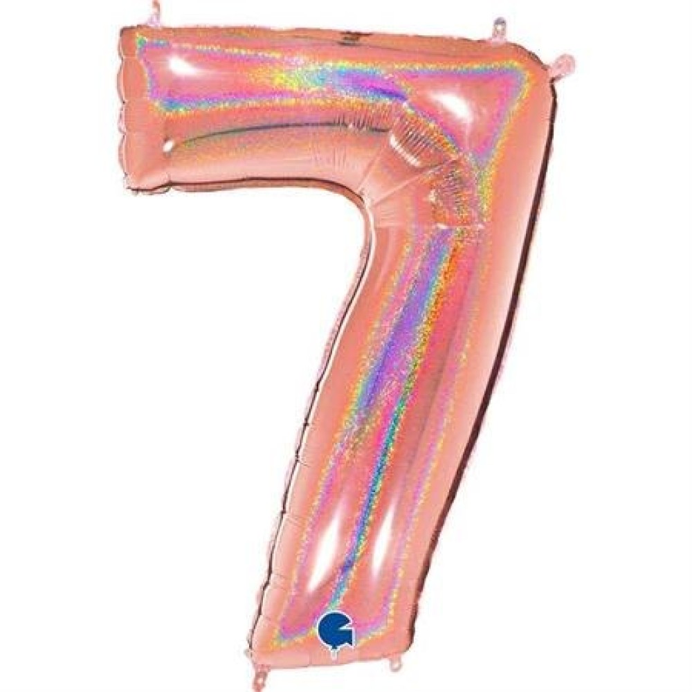 Number «7» roosa-kuldne
