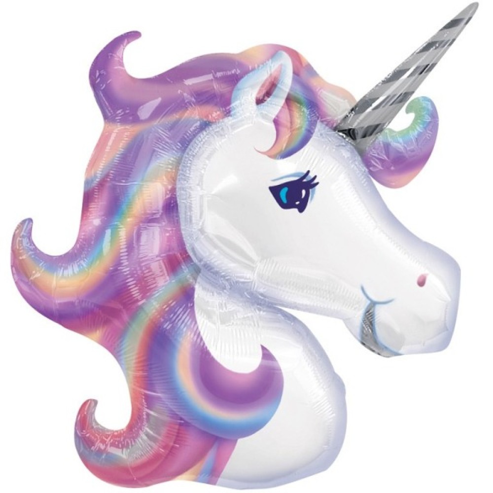 Foil balloon «UNICORN», purple