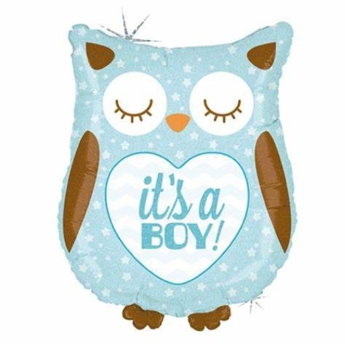 Foil balloon owl «IT'S A BOY»