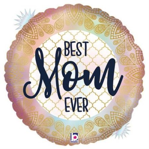 Фольгированный шар "BEST MOM EVER", круглый