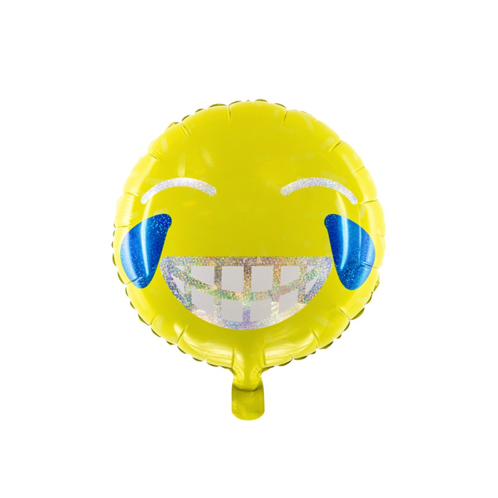 Фольгированный шар "Смеющийся Emoji" круглый