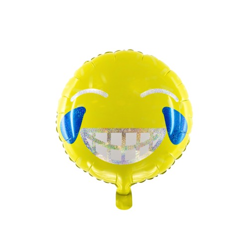 Foil balloon "EMOJI" smiling, round