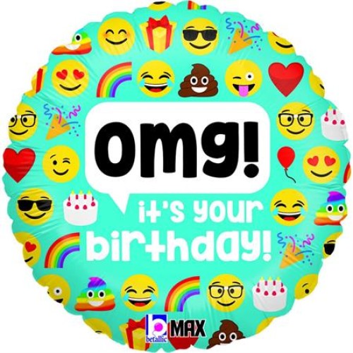 Emoji balloon, «OMG! It's your Birthday »