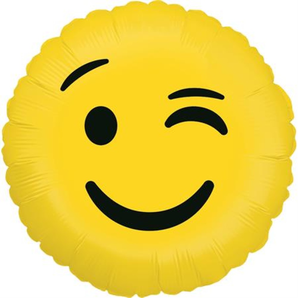 Emoji õhupall, silma pilgutav nägu