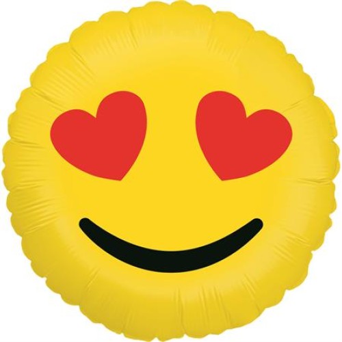 Emoji balloon, Eyes with hearts
