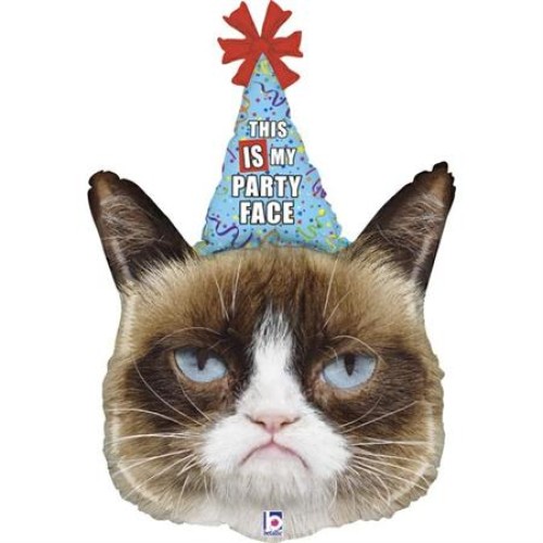 Fooliumist õhupall «GRUMPY CAT THIS IS MY PARTY FACE!»