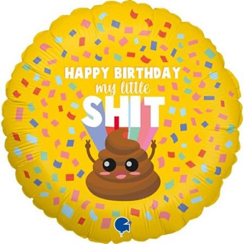 «Happy Birthday my little shit» круглый