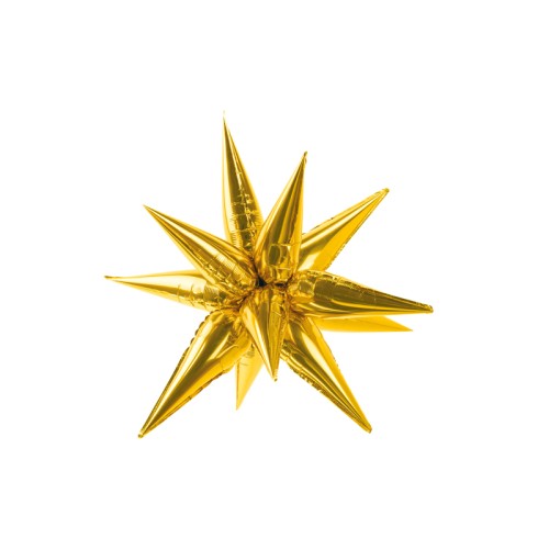 Fooliumist õhupall "täht" 3D, kuldne