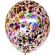 Crystal clear with confetti "multicolor circles"