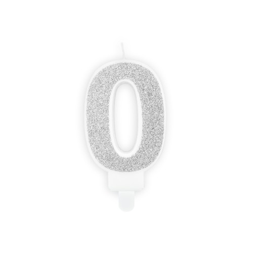 Candle number «0», silver