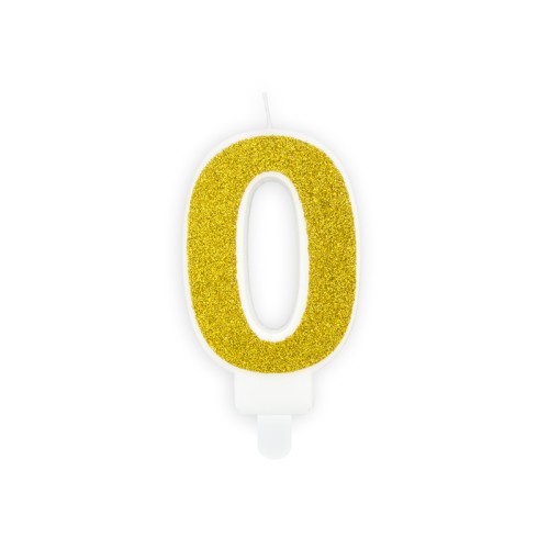 Candle number «0», gold
