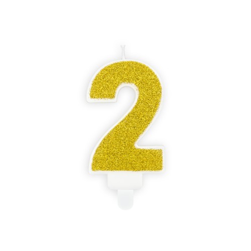 Candle number «2», gold