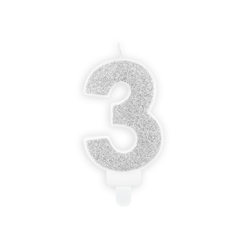 Candle number «3», silver