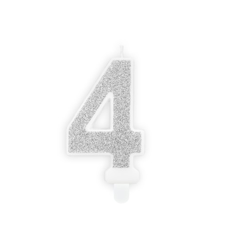 Candle number «4», silver