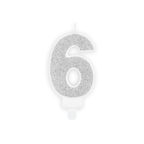 Candle number «6», silver