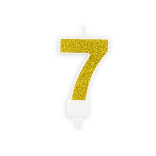 Candle number «7», gold