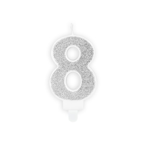 Candle number «8», silver