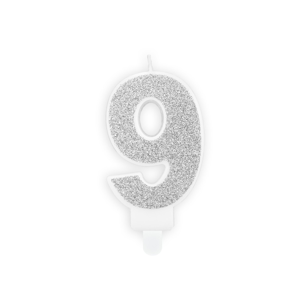 Candle number «9», silver