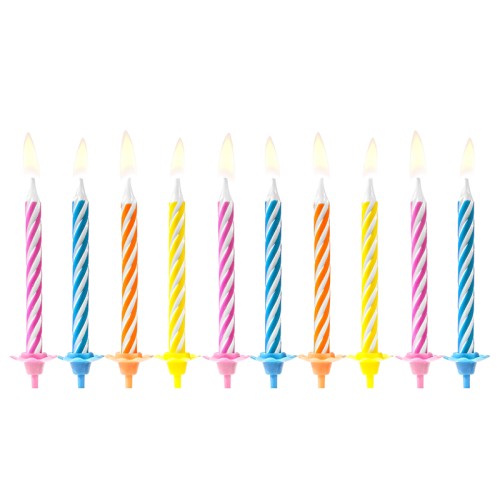 Candle colorful, 10pc