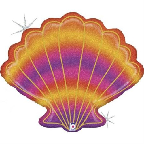 Foil balloon «SEASHELL», holographic
