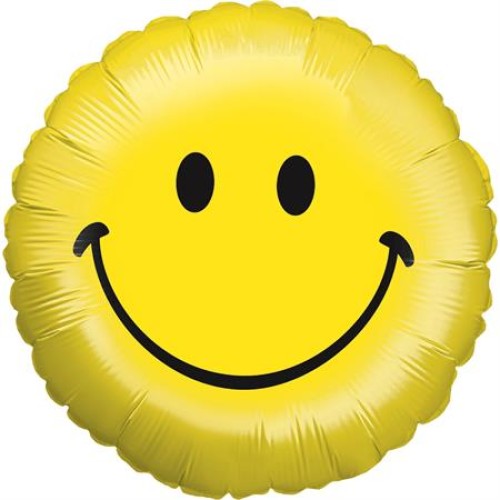Foil balloon "SMILE", round