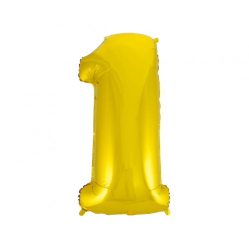 Foil balloon "NUMBER 1" gold