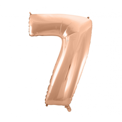 Foil balloon "NUMBER 7" pink-gold