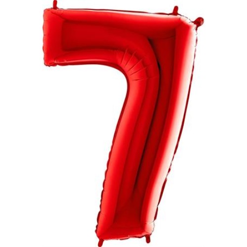 Foil balloon "NUMBER 7" red