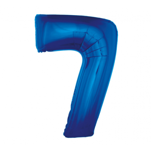 Fooliumist õhupall "NUMBER 7" sinine