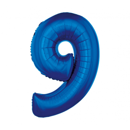 Fooliumist õhupall "NUMBER 9" sinine