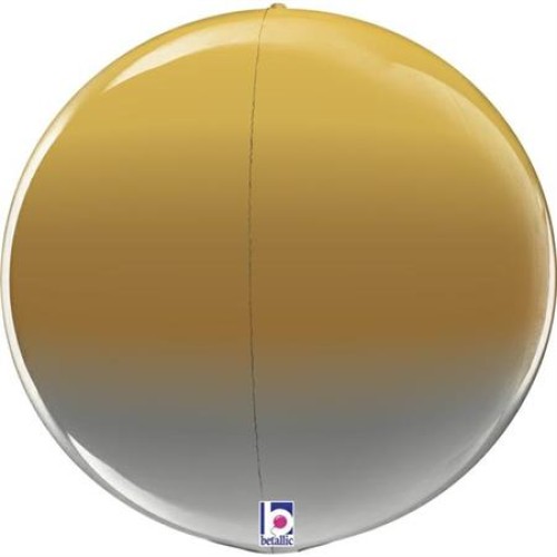 Foil balloon "BALL", gold-silver