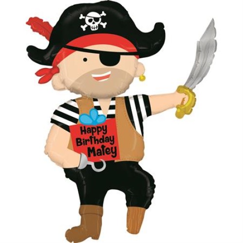Fooliumist õhuppall piraat «HAPPY BIRTHDAY MATEY»