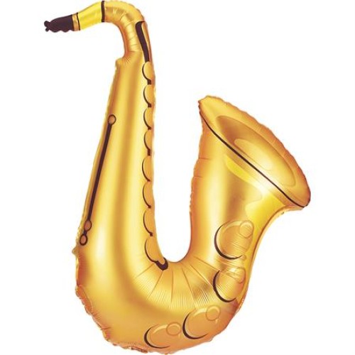 Foil balloon "SAXOPHONE", golden