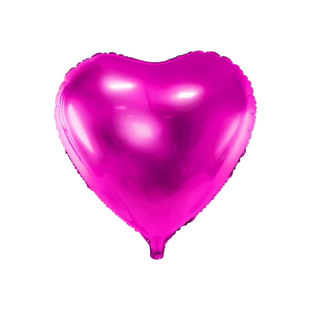 Heart, fuchsia metallic, 45cm