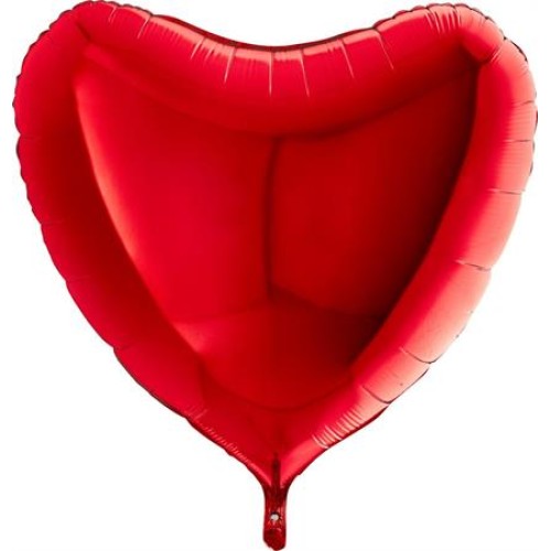 Heart, red metallic, 91cm
