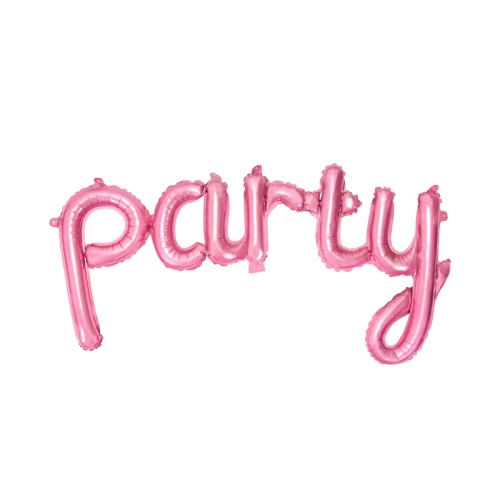 Фольгированный шар-надпись "PARTY" розовый
