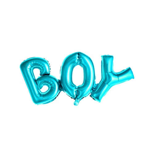 Фольгированные буквы-надпись «BOY», голубой