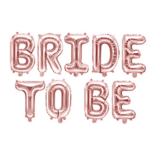Фольгированный шар-надпись "BRIDE TO BE" розово-золотой