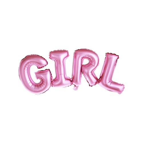 Фольгированные буквы-надпись «GIRL», розовый