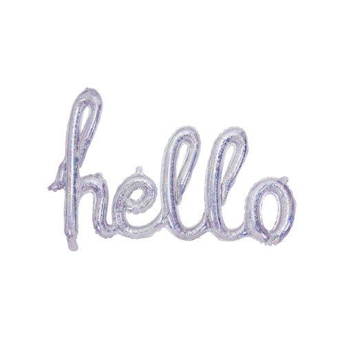 Foil letter balloon "HELLO" silver