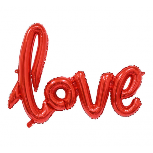 Inscription «Love» red, with air