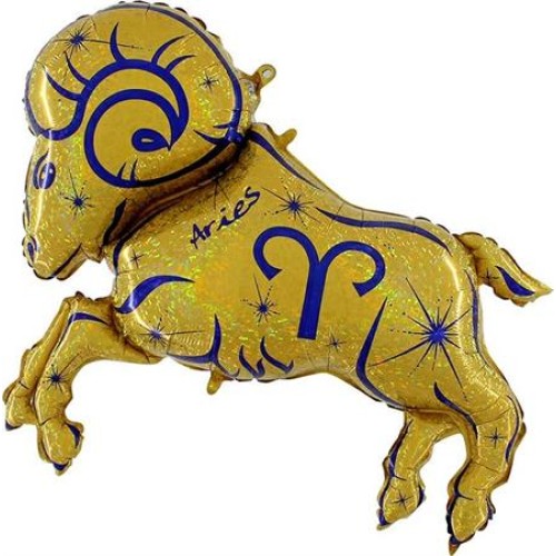 Zodiac Aries, golden