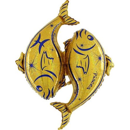 Знак зодиака Рыбы, золотой