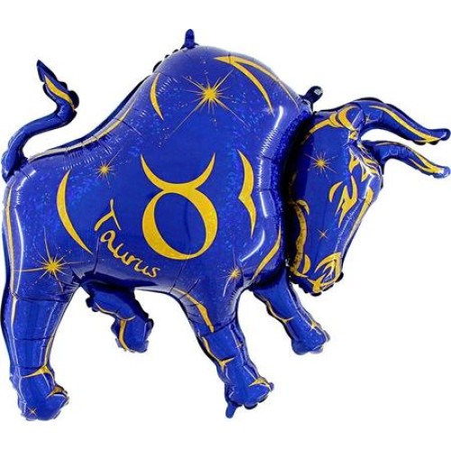 Zodiac Taurus, blue