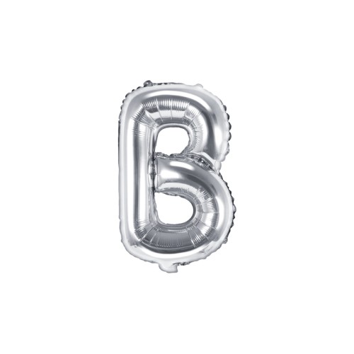 Foil balloon letter «B», silver
