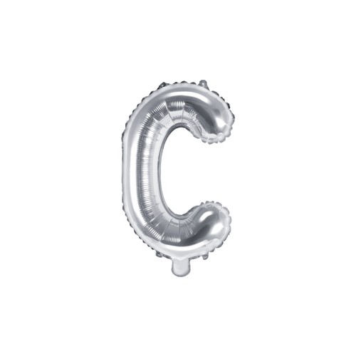 Foil balloon letter «C», silver